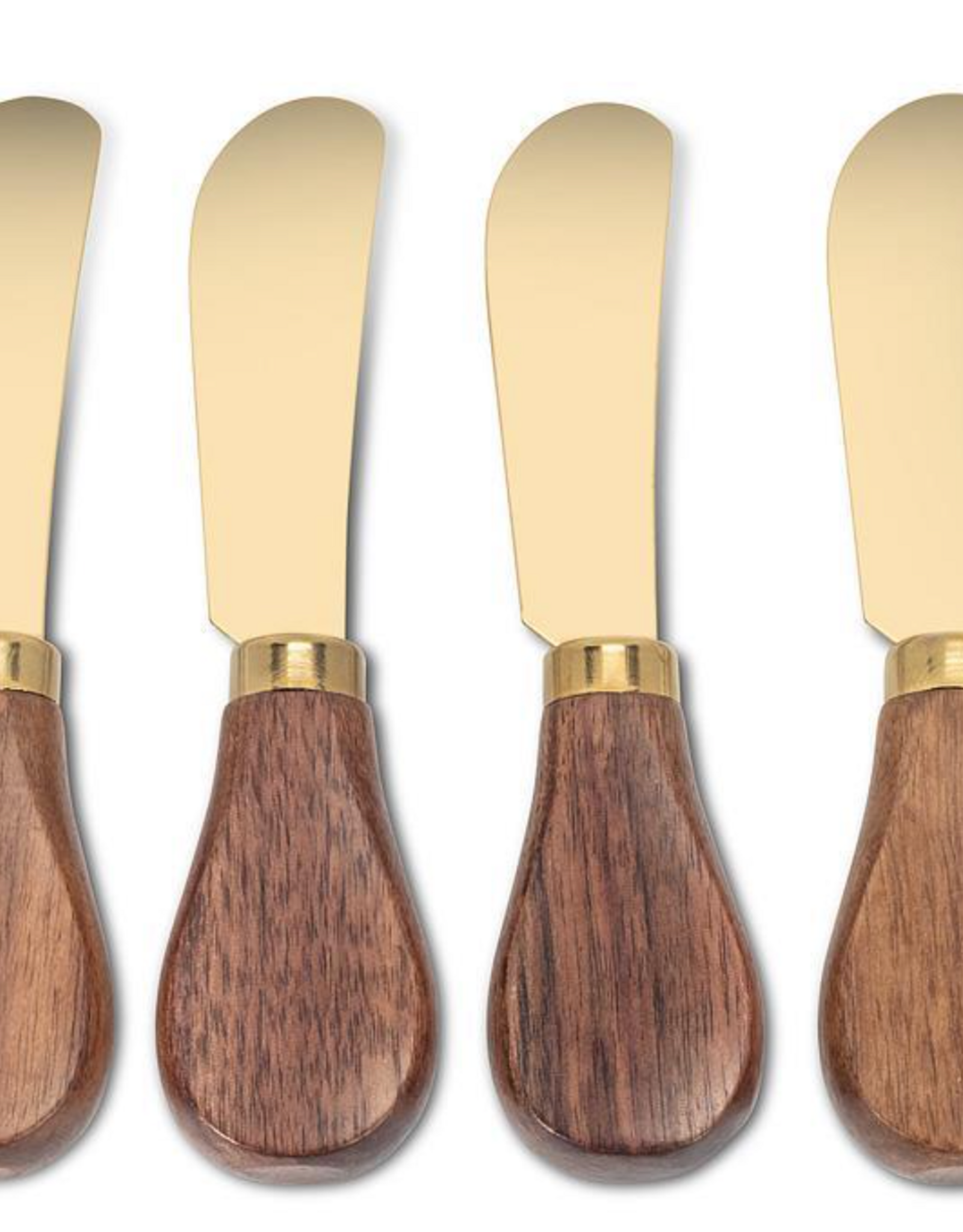 Walnut Handled Pate Spreaders. Set of 4