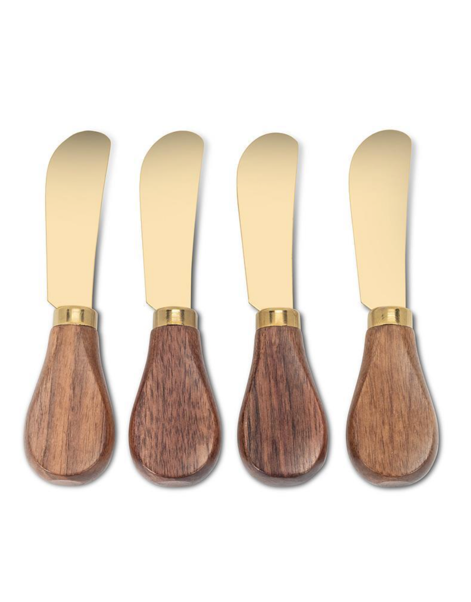 Walnut Handled Pate Spreaders. Set of 4