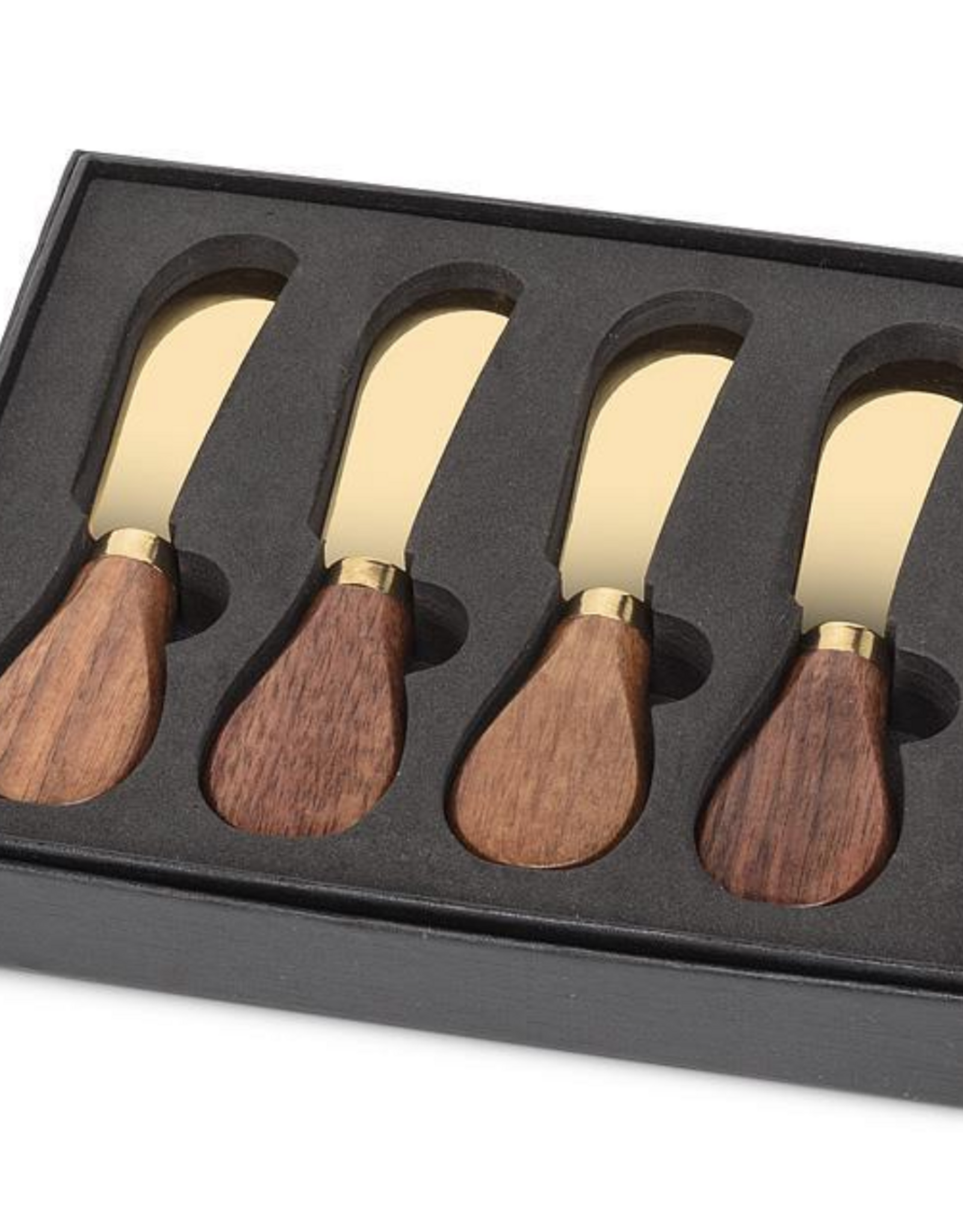 Walnut Handled Pate Spreaders. Set of 4