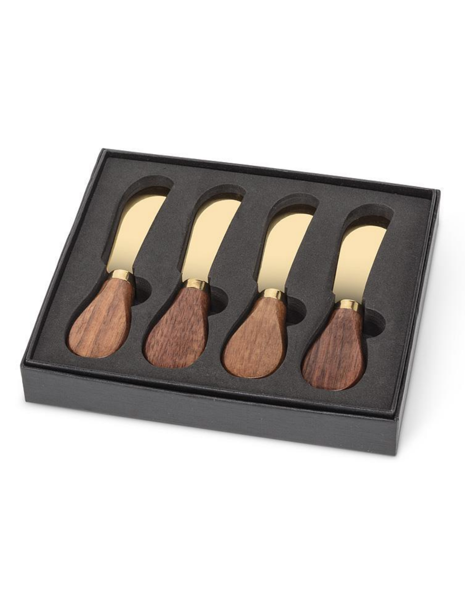 Walnut Handled Pate Spreaders. Set of 4