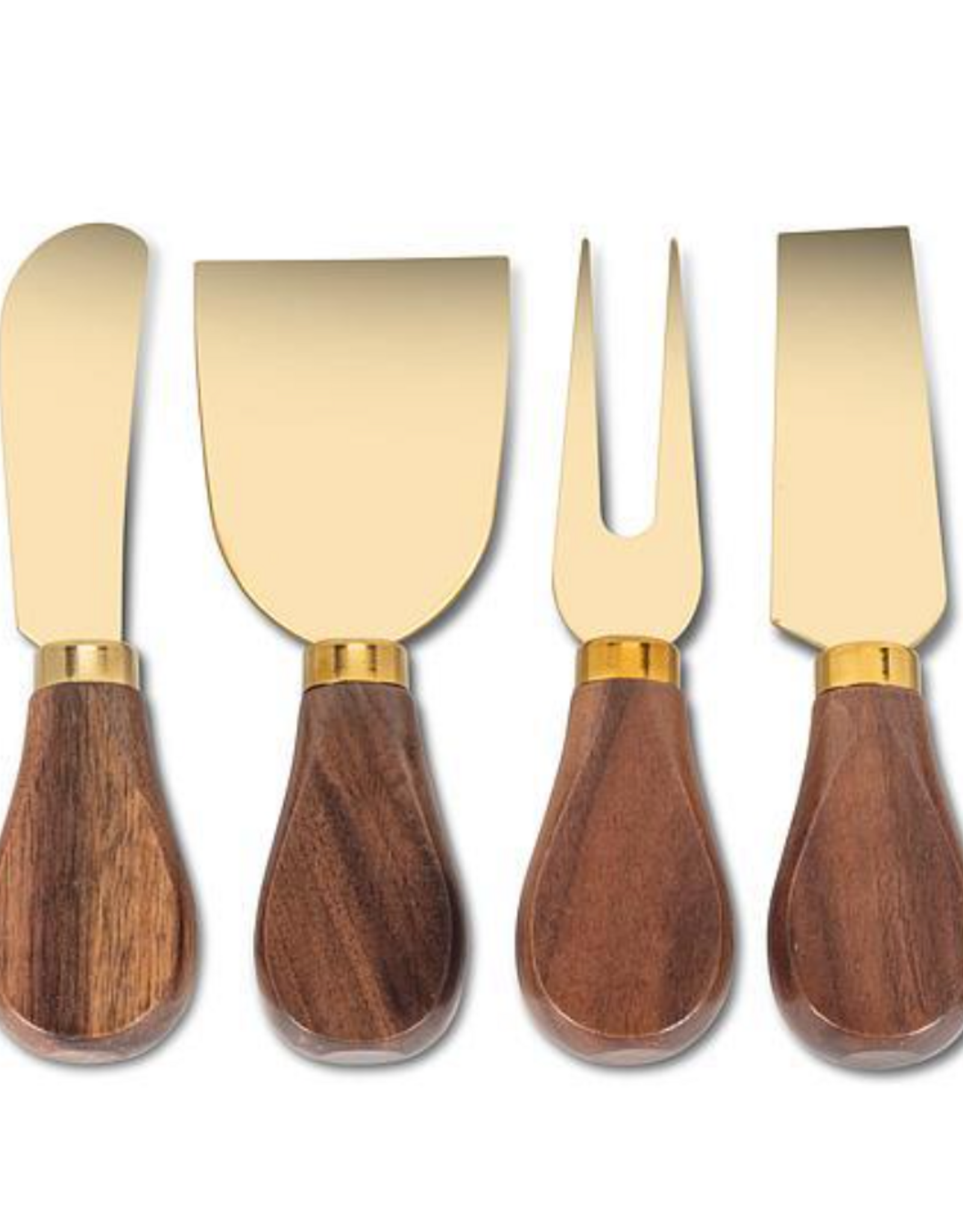 Walnut Handled Cheese Knives. S/6