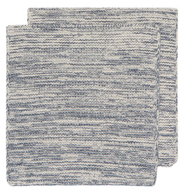 Midnight Blue Knit Dishcloths S/2