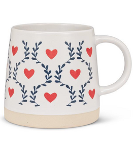 Mug with Scandi Hearts & Leaves
