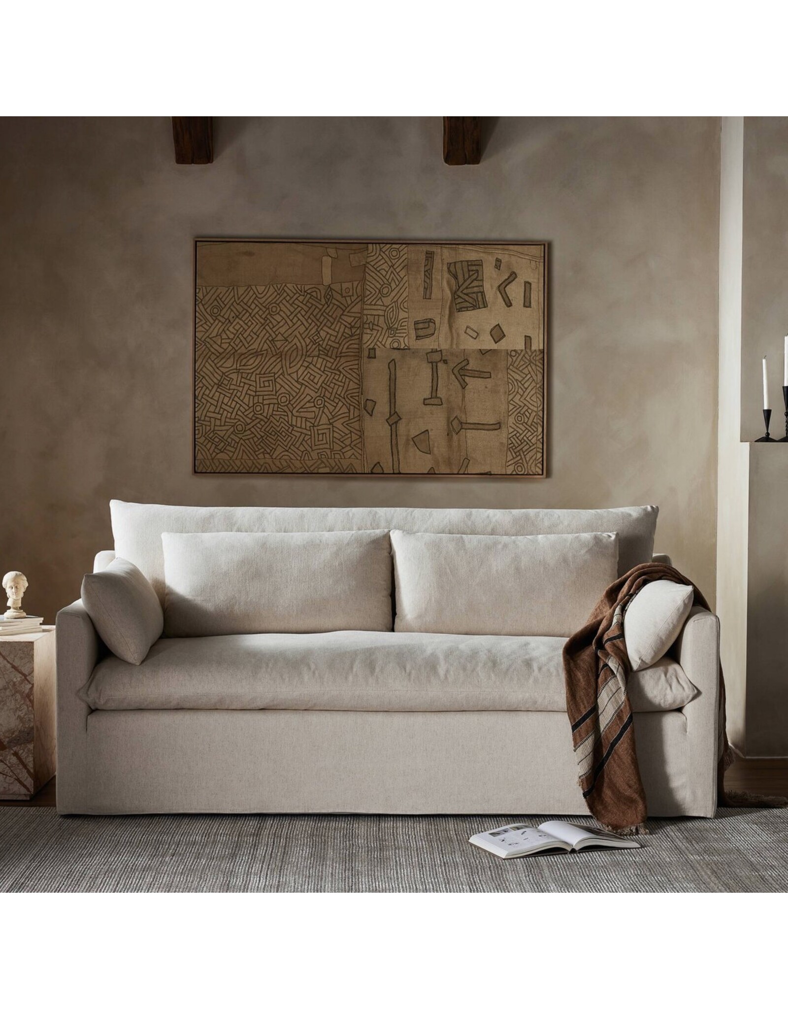Zadie Sofa, Newcastle Natural  - 88"