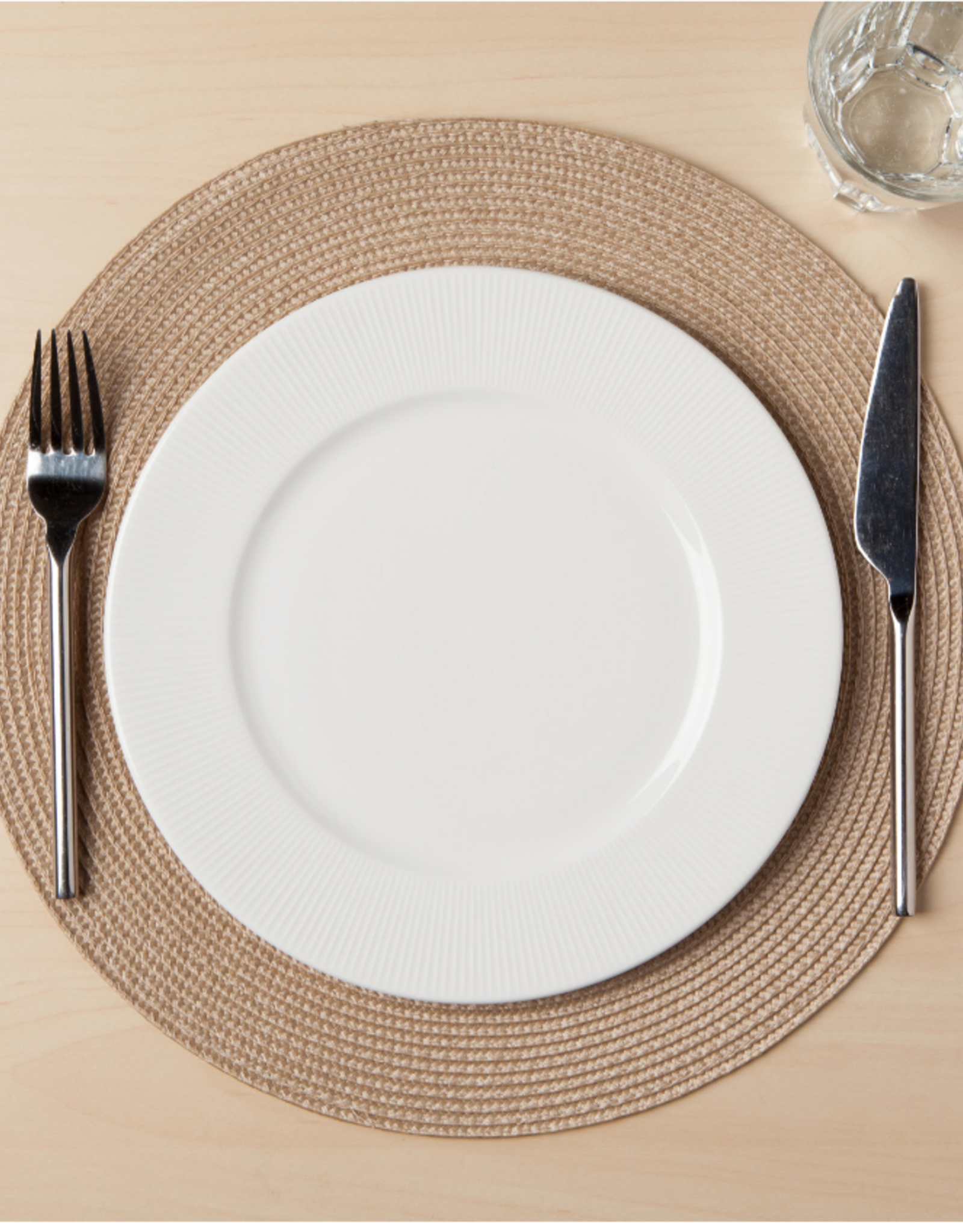 Disko Light Taupe Round Placemat