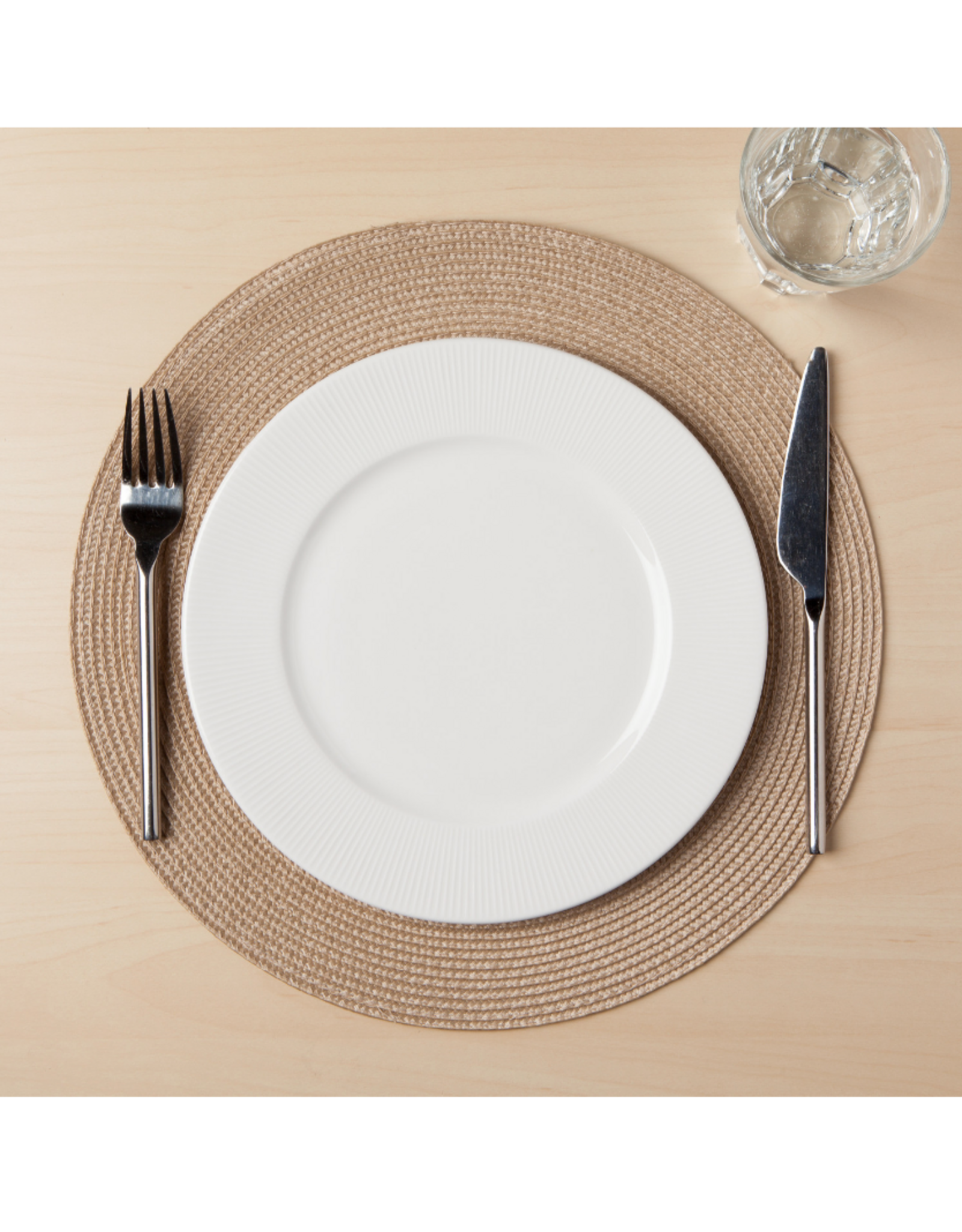 Disko Light Taupe Round Placemat