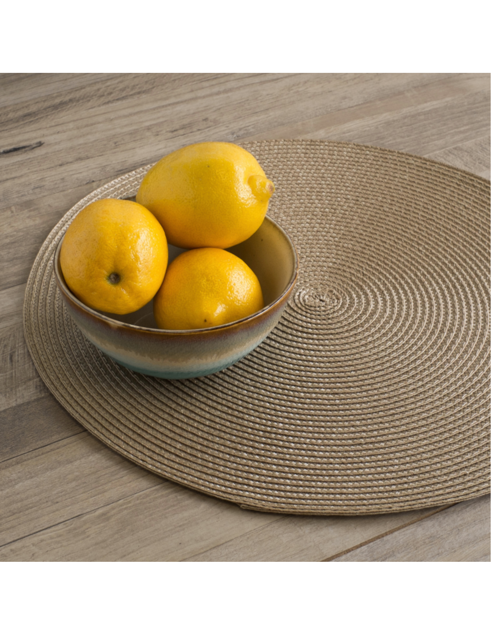 Disko Light Taupe Round Placemat