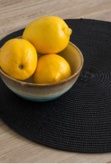 Disko Black Round Placemat