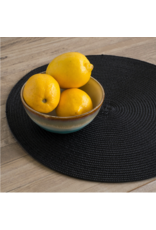 Disko Black Round Placemat