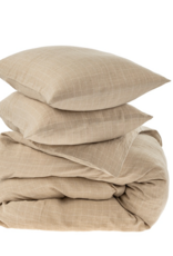 Linen Check Duvet Set, Natural
