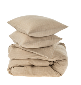 Linen Check Duvet Set, Natural