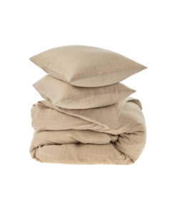 Linen Check Duvet Set, Natural