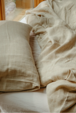 Linen Check Duvet Set, Natural