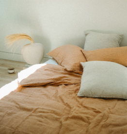Lina Linen Terracotta Duvet Set