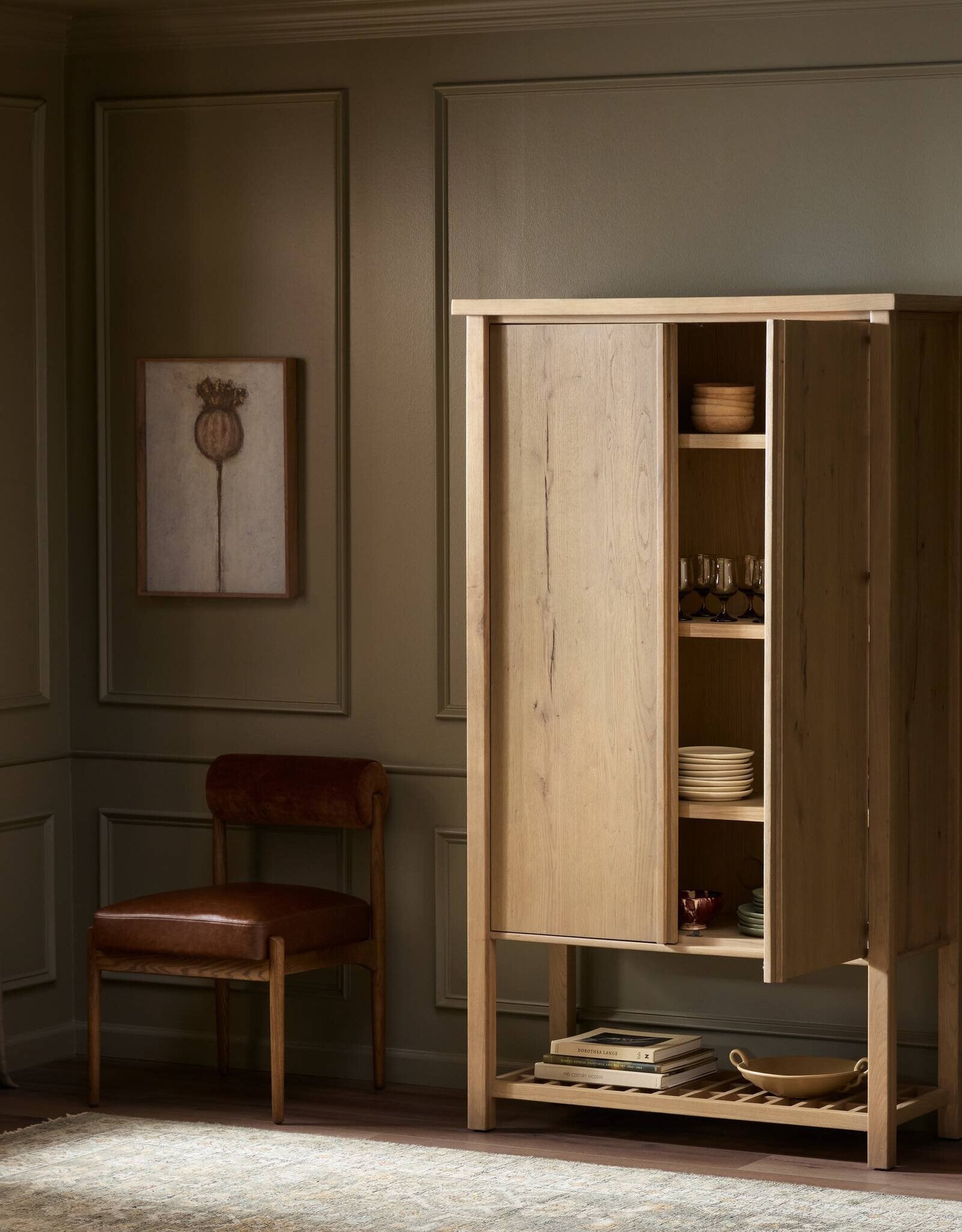 Elgin Cabinet in Sandy Oak Veneer