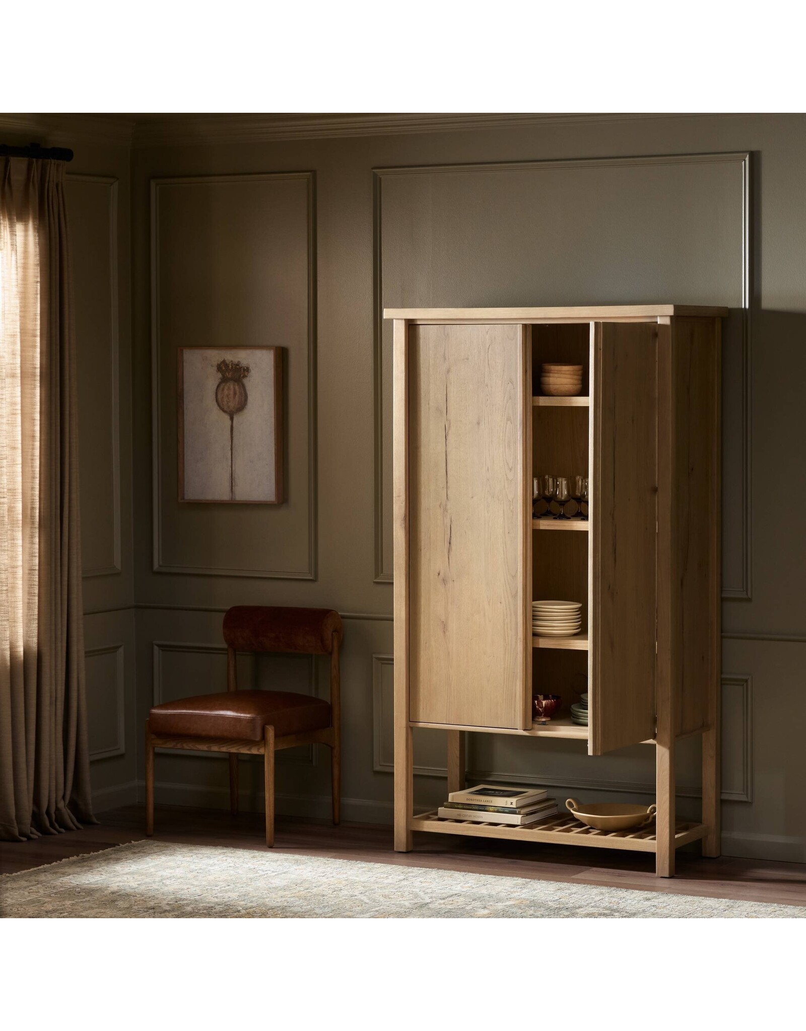 Elgin Cabinet in Sandy Oak Veneer