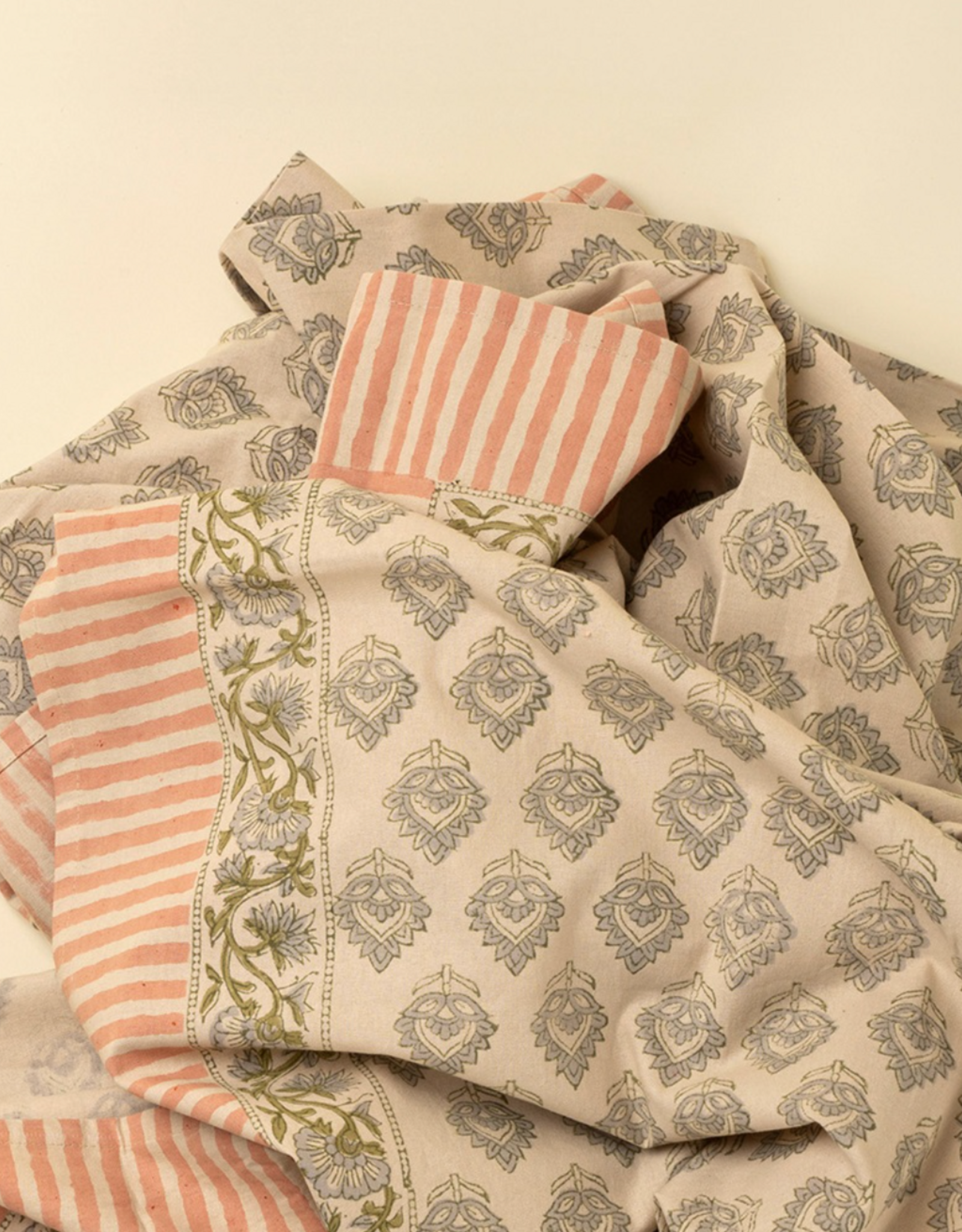 Ritika Block Print Tablecloth, 104x60