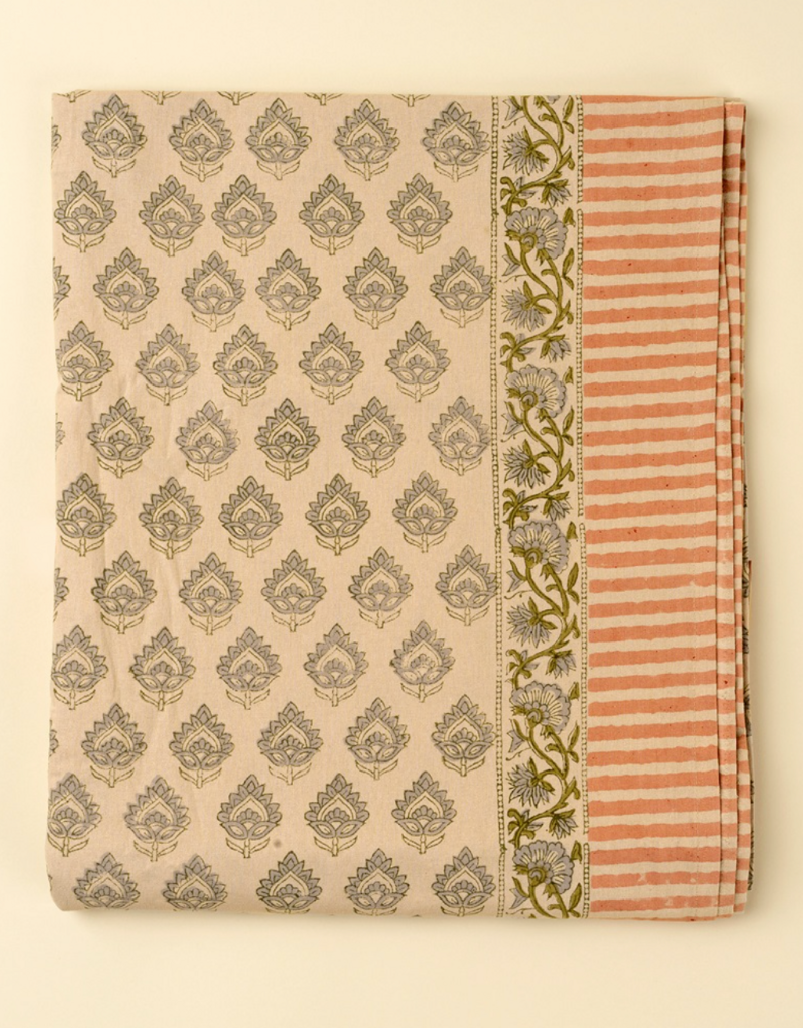 Ritika Block Print Tablecloth, 104x60