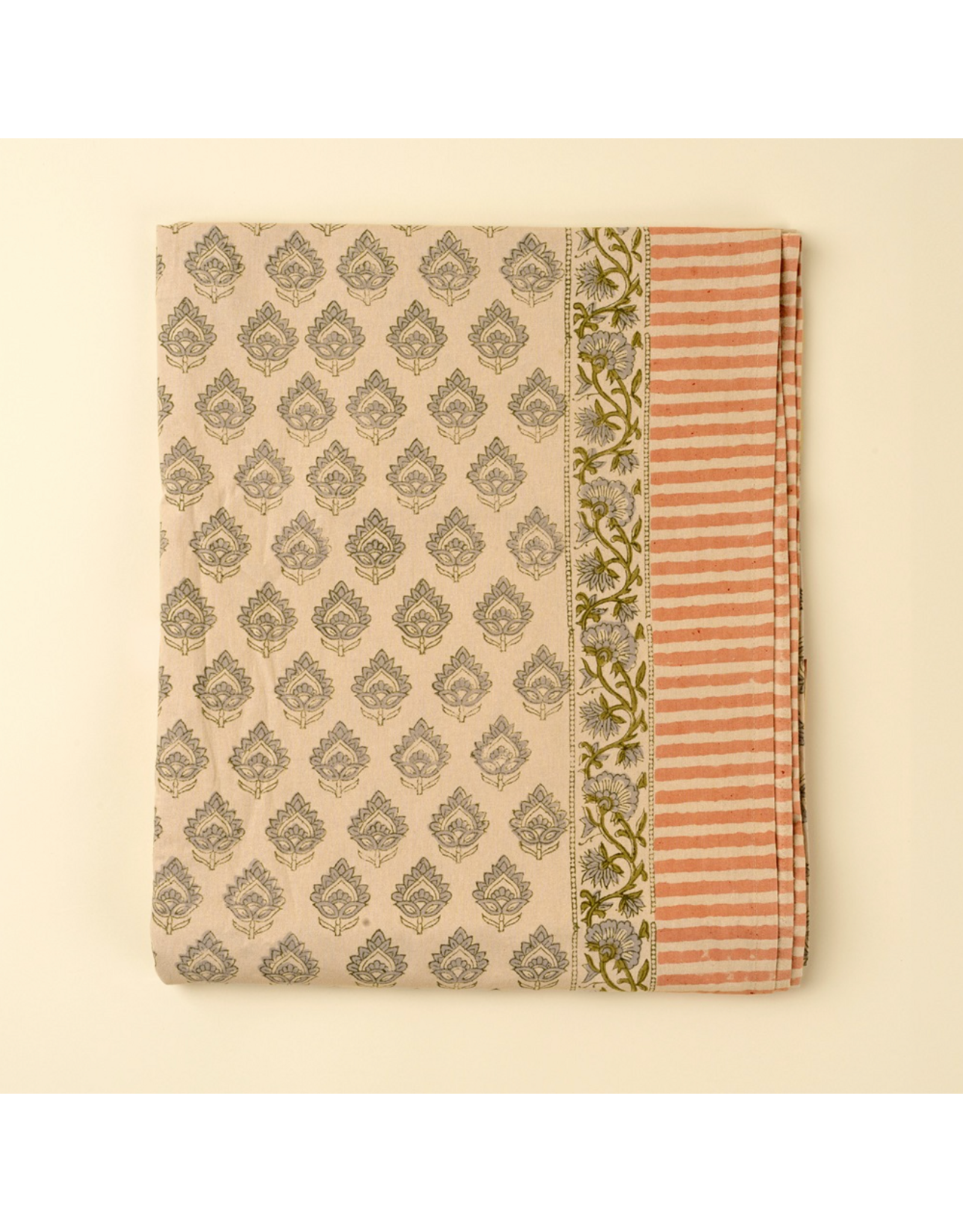 Ritika Block Print Tablecloth, 104x60