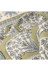 Sakura Block Print Tablecloth, Green 104x60