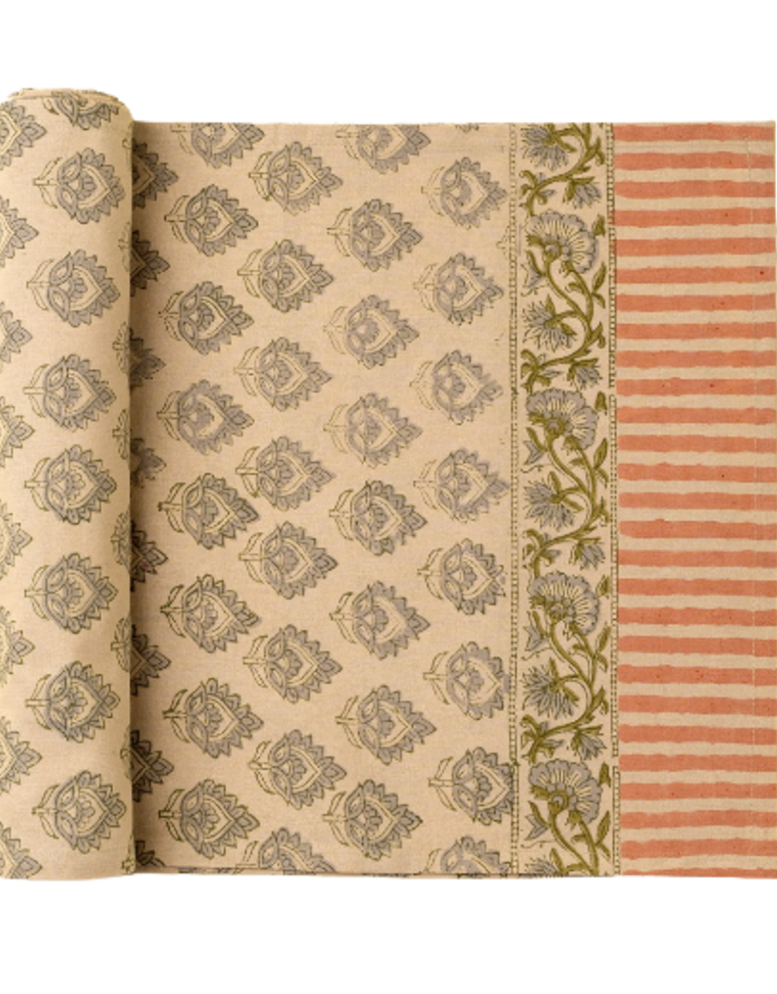 Ritika Block Print Table Runner - 108"L