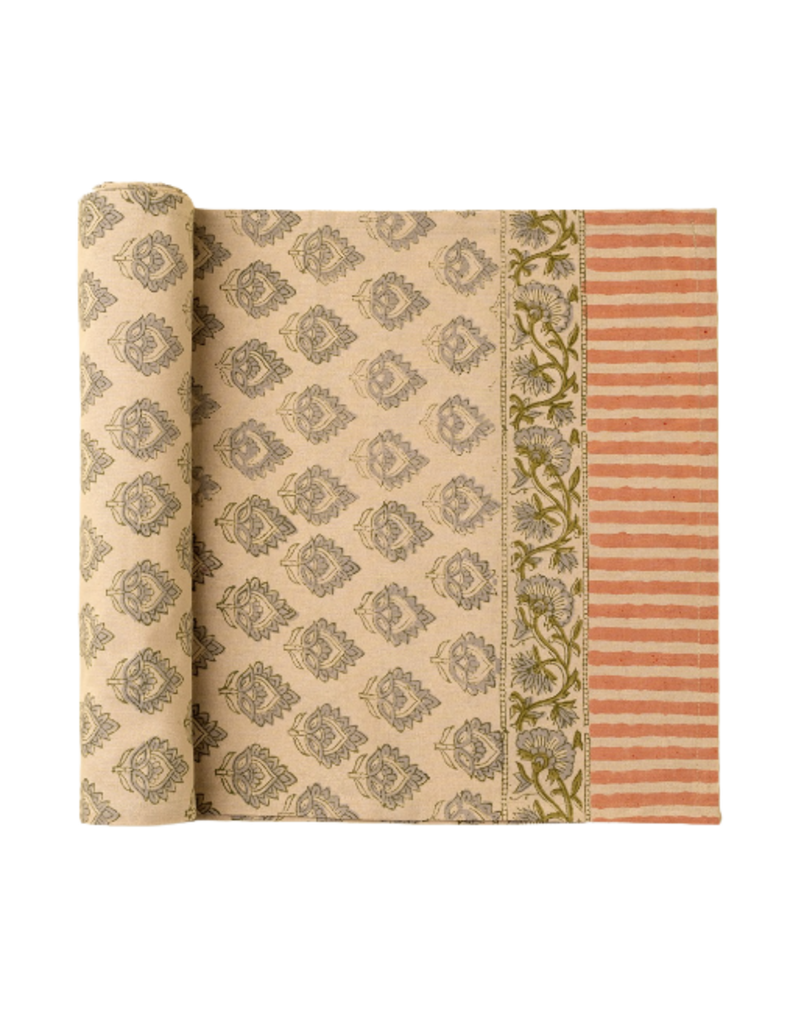 Ritika Block Print Table Runner - 108"L