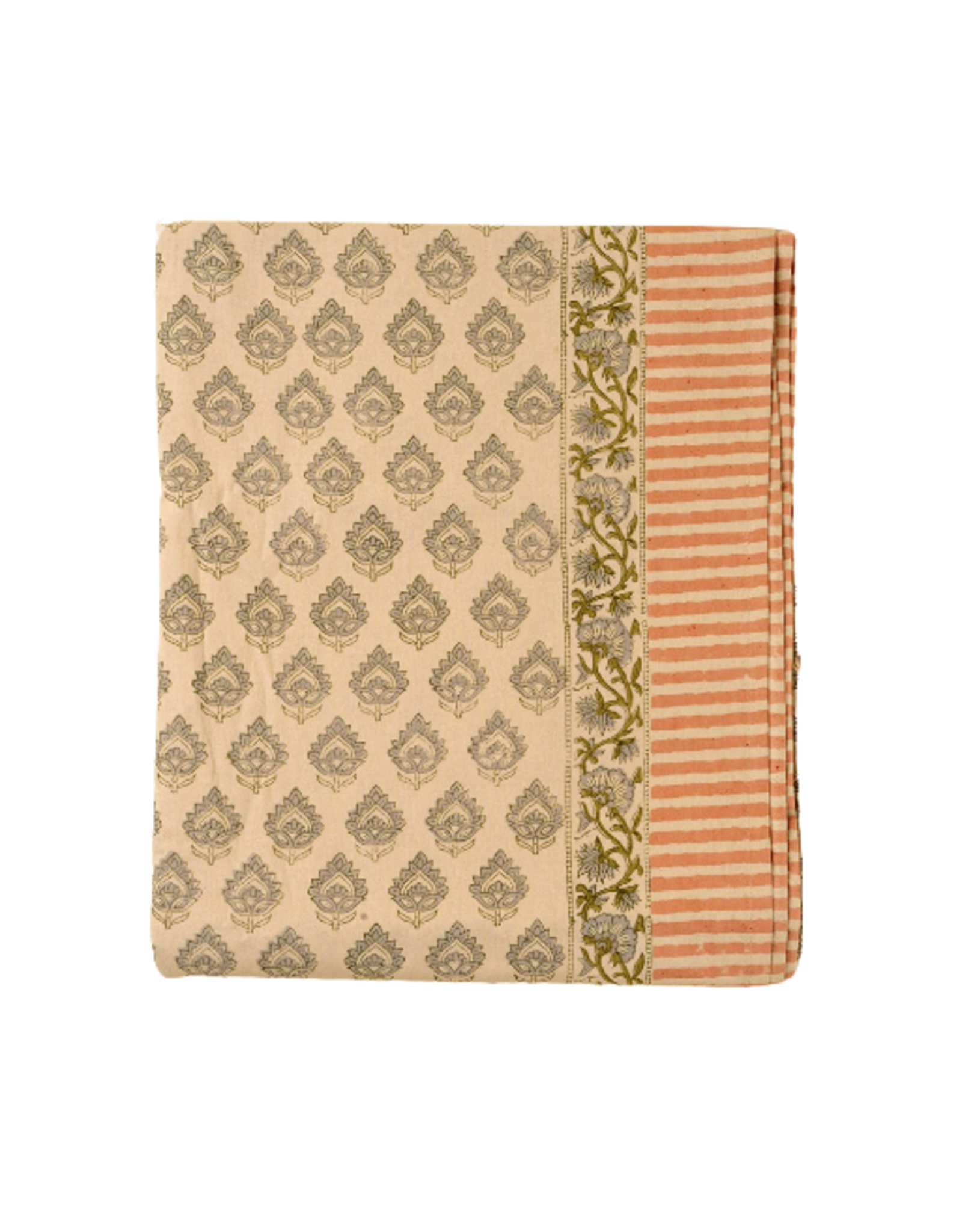 Ritika Block Print Tablecloth, 104x60