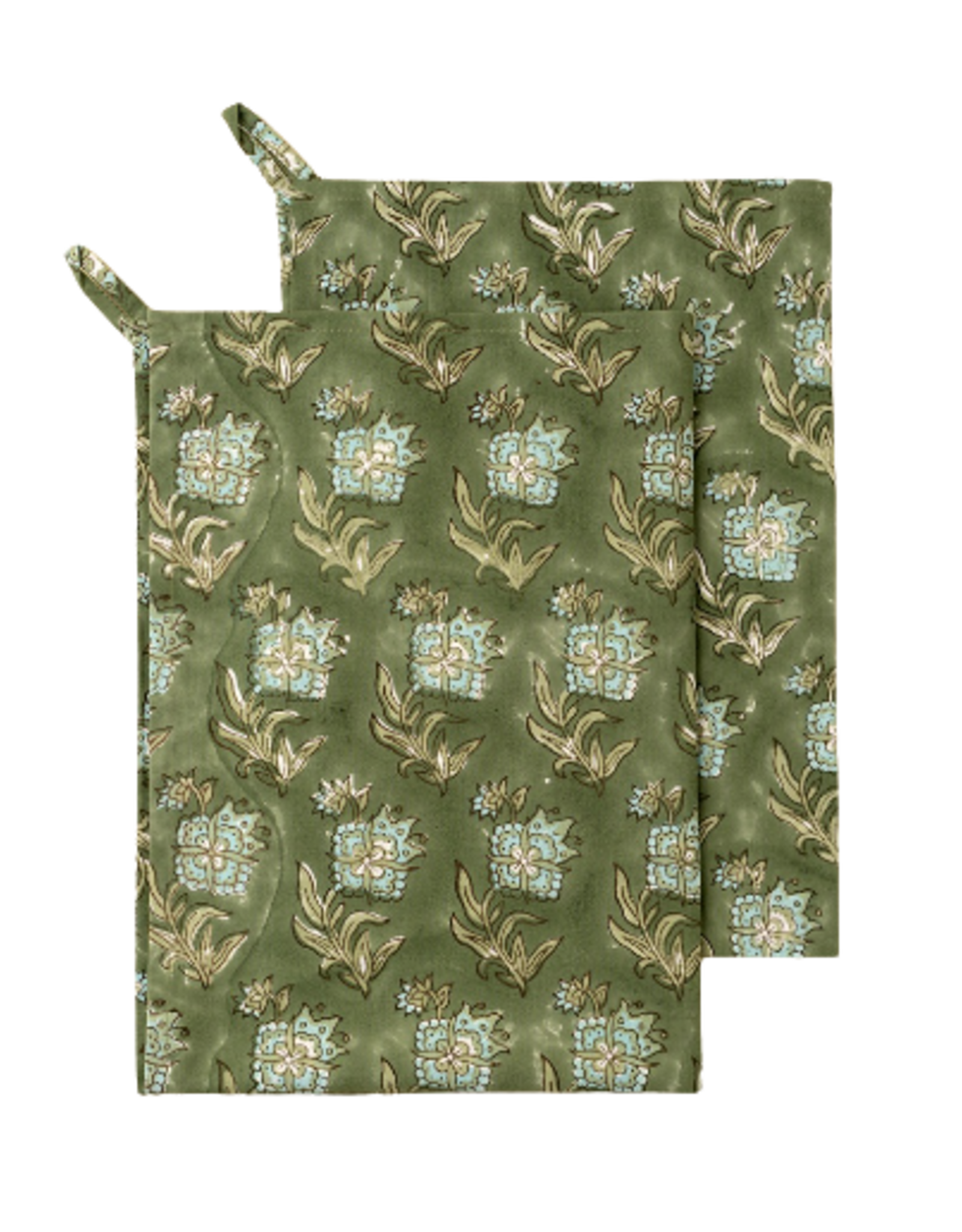 Elowen Block Print Tea Towels S/2