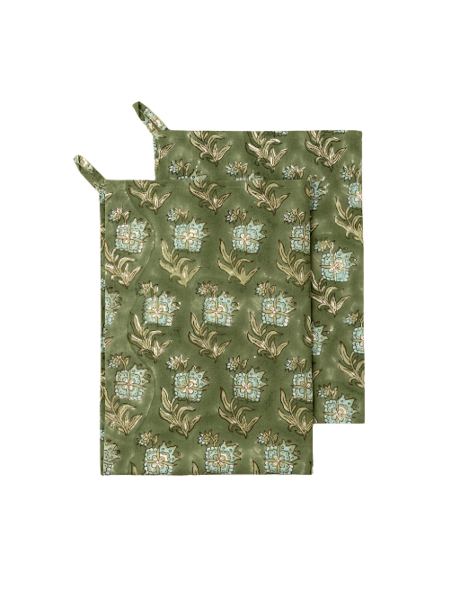 Elowen Block Print Tea Towels S/2