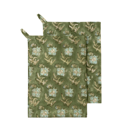 Elowen Block Print Tea Towels S/2