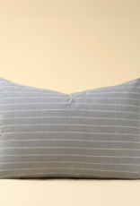 Handloom Stripe Pillow - Slate Blue, 16x24