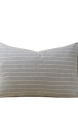 16x24 Handloom Stripe Pillow, Slate Blue