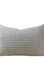 Handloom Stripe Pillow - Slate Blue, 16x24