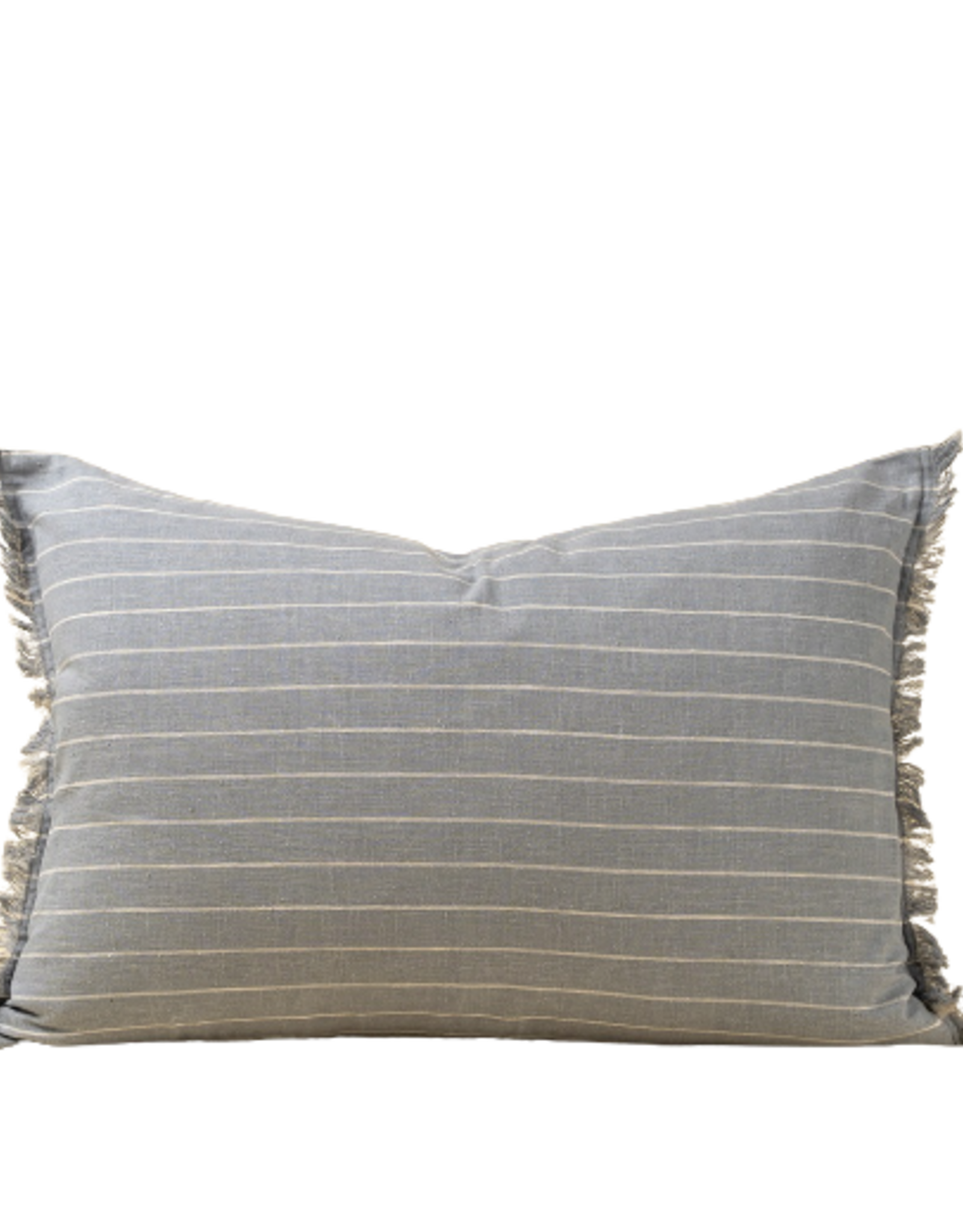 16x24 Handloom Stripe Pillow, Slate Blue