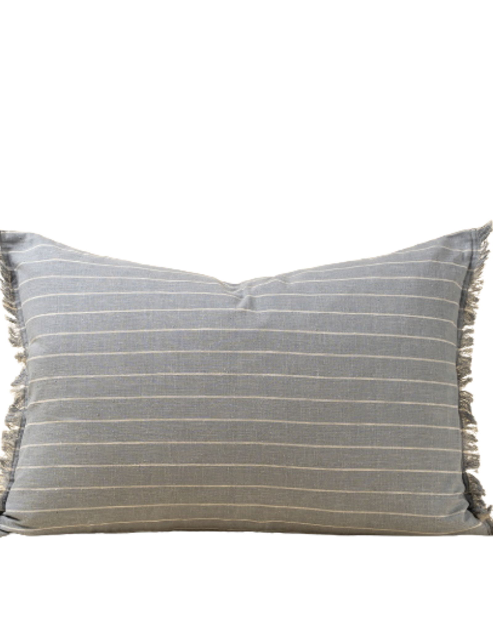 Handloom Stripe Pillow - Slate Blue, 16x24