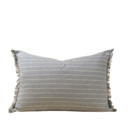 Handloom Stripe Pillow - Slate Blue, 16x24