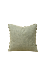 Scalloped Edge Pillow - Sage Green, 20x20