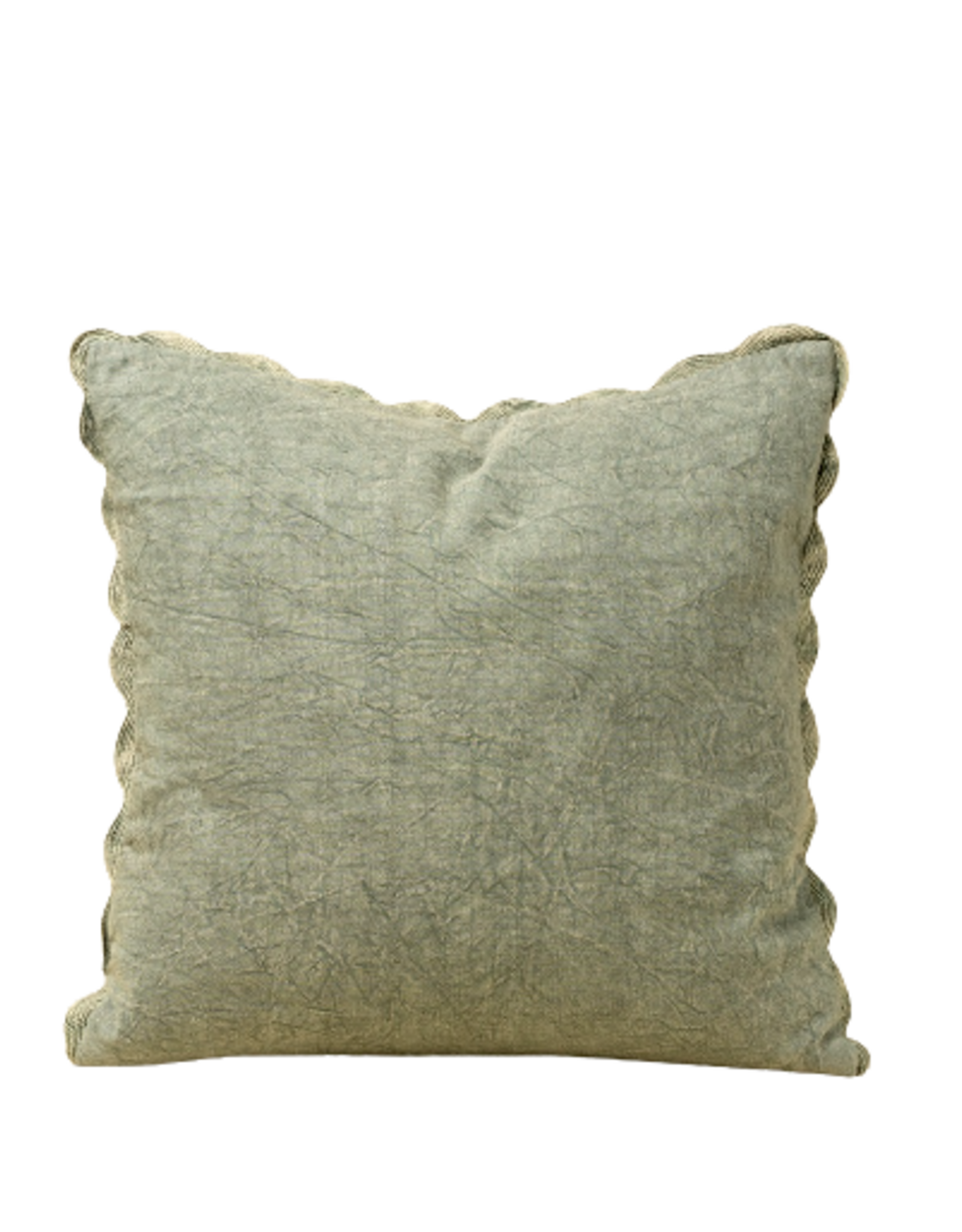 20x20 Scalloped Edge Pillow, Sage Green