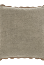 20x20 Scalloped Edge Pillow, Fog