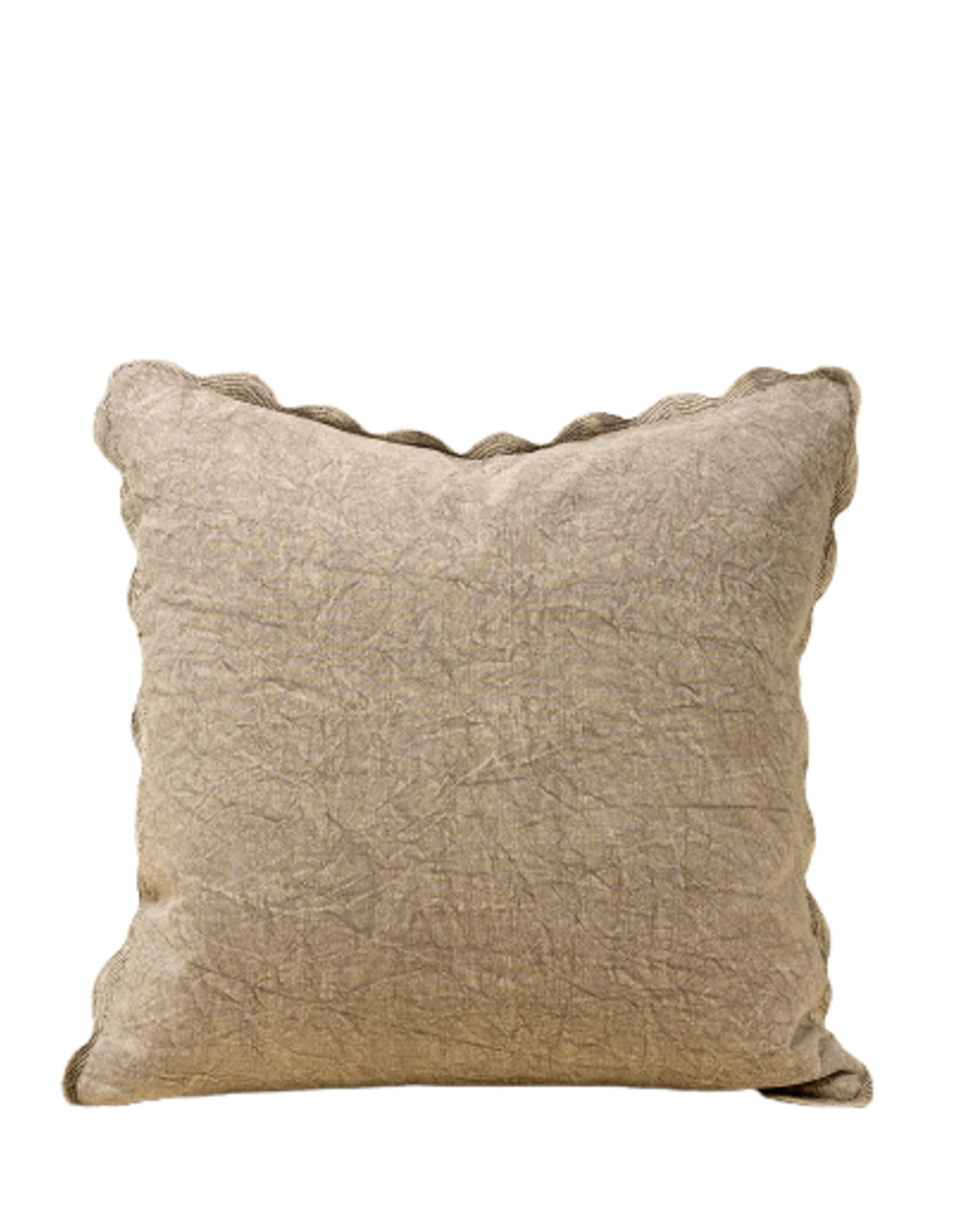 20x20 Scalloped Edge Pillow, Fog