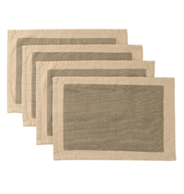 Canvas Placemats S/4, Stone