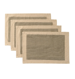 Canvas Placemats S/4, Stone
