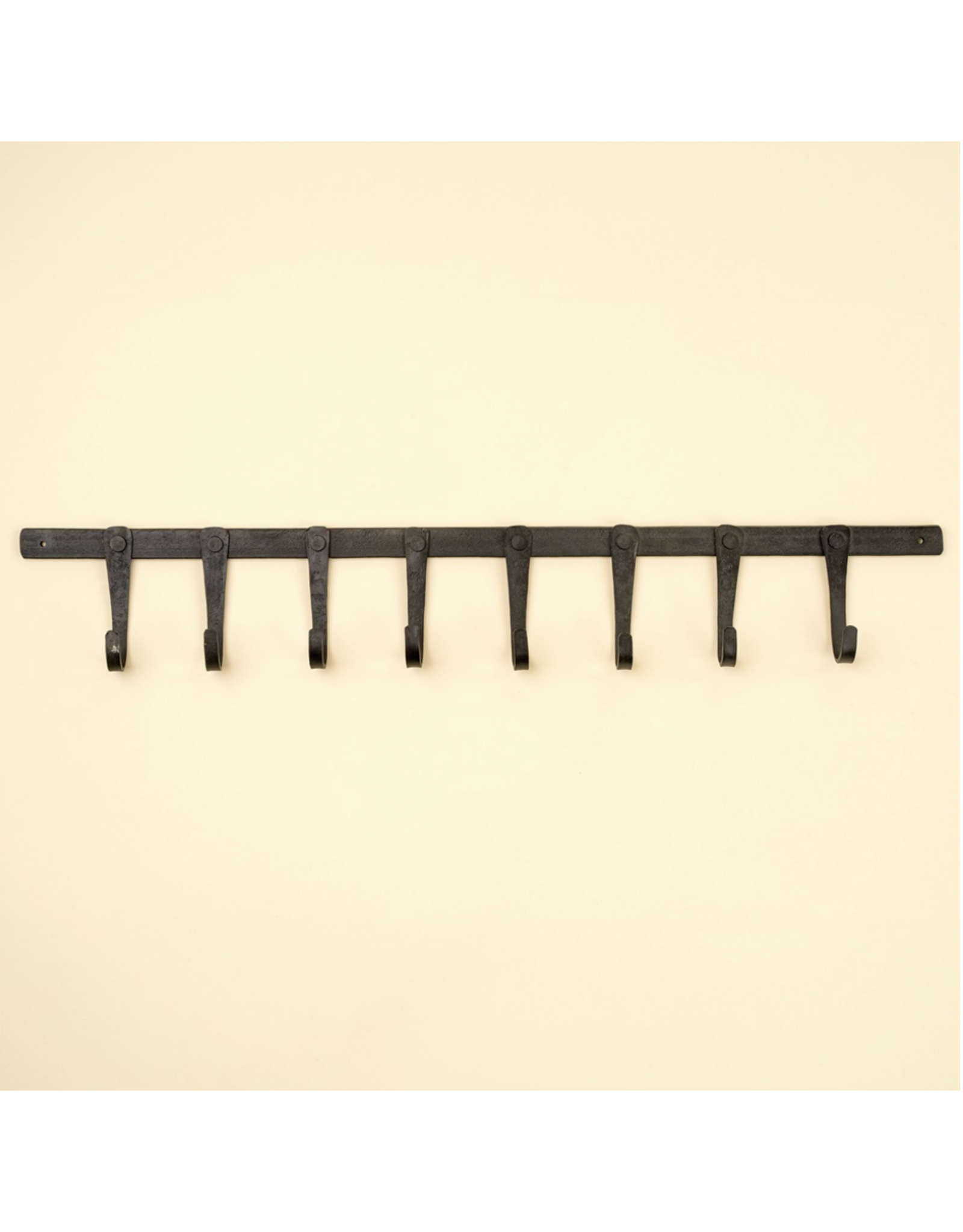 Forged Iron Wall Hook, 8 Hooks