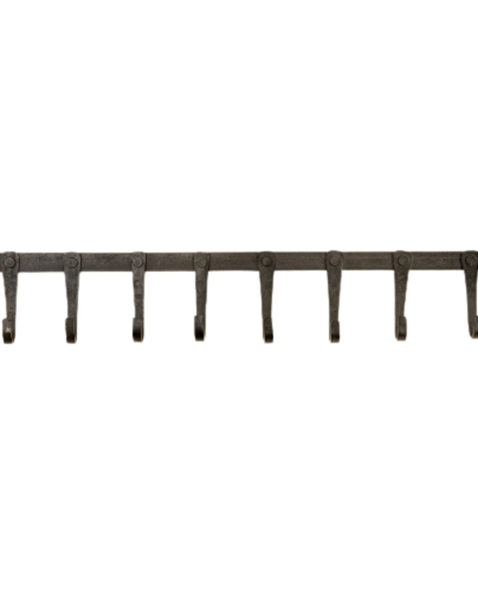 Forged Iron Wall Hook, 8 Hooks