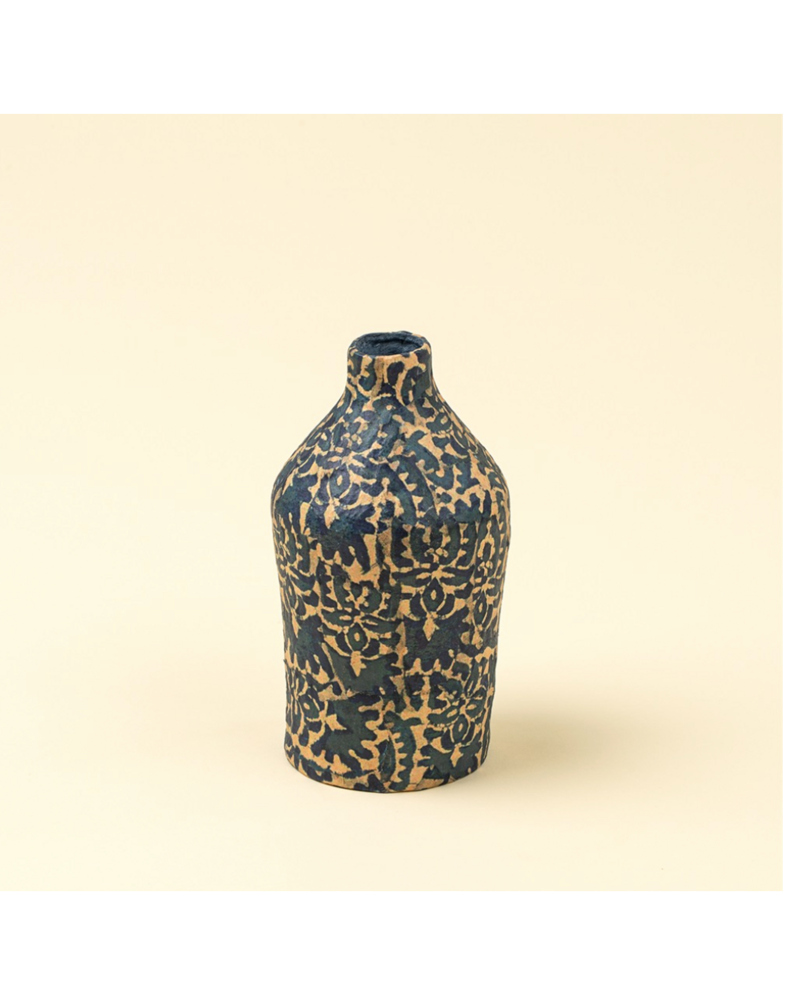 Patterned Paper Mache Vase