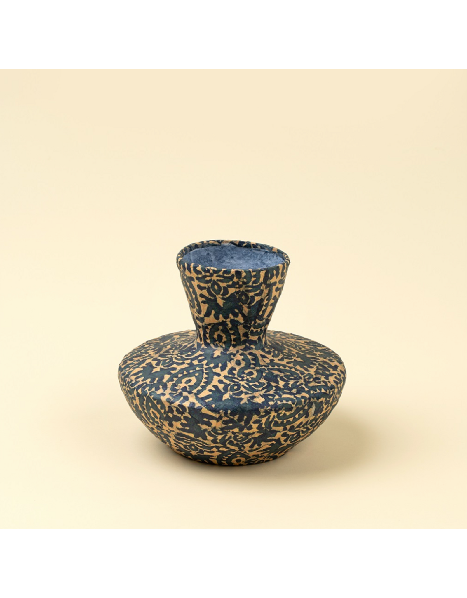 Patterned Paper Mache Vase