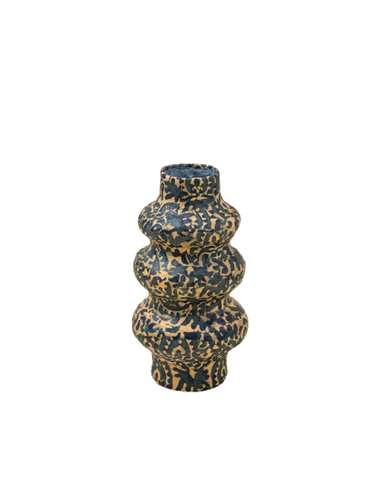 Patterned Paper Mache Vase