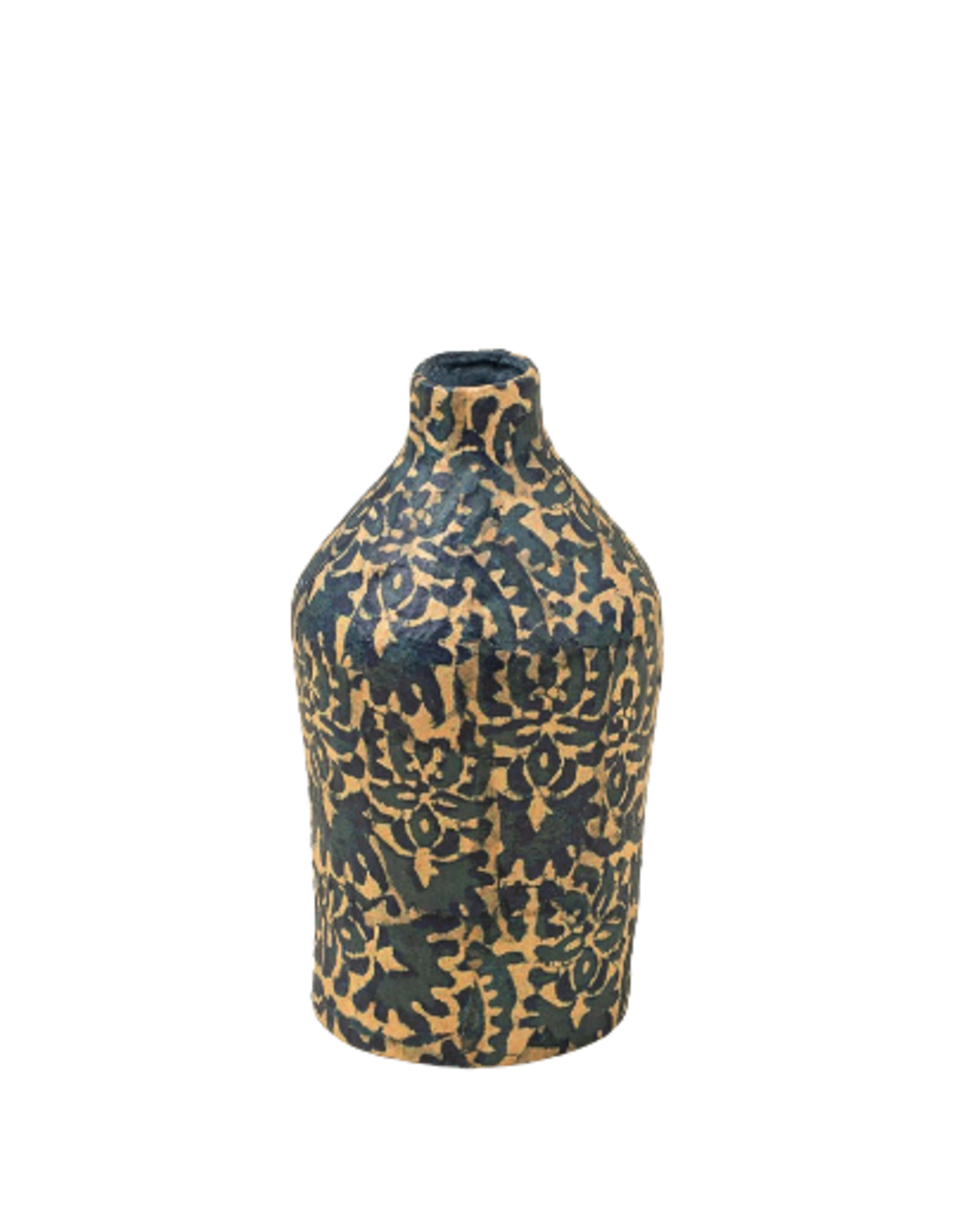 Patterned Paper Mache Vase