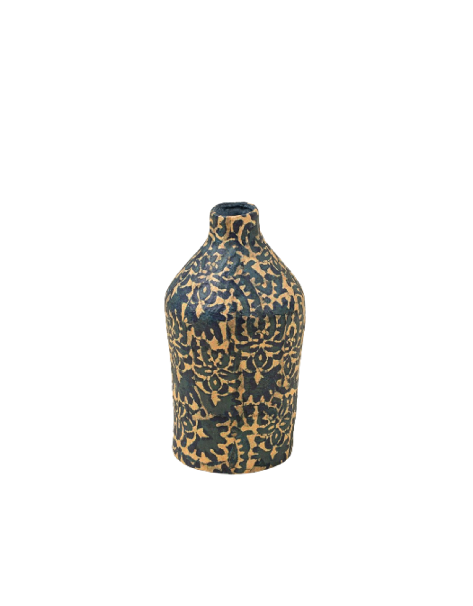 Patterned Paper Mache Vase