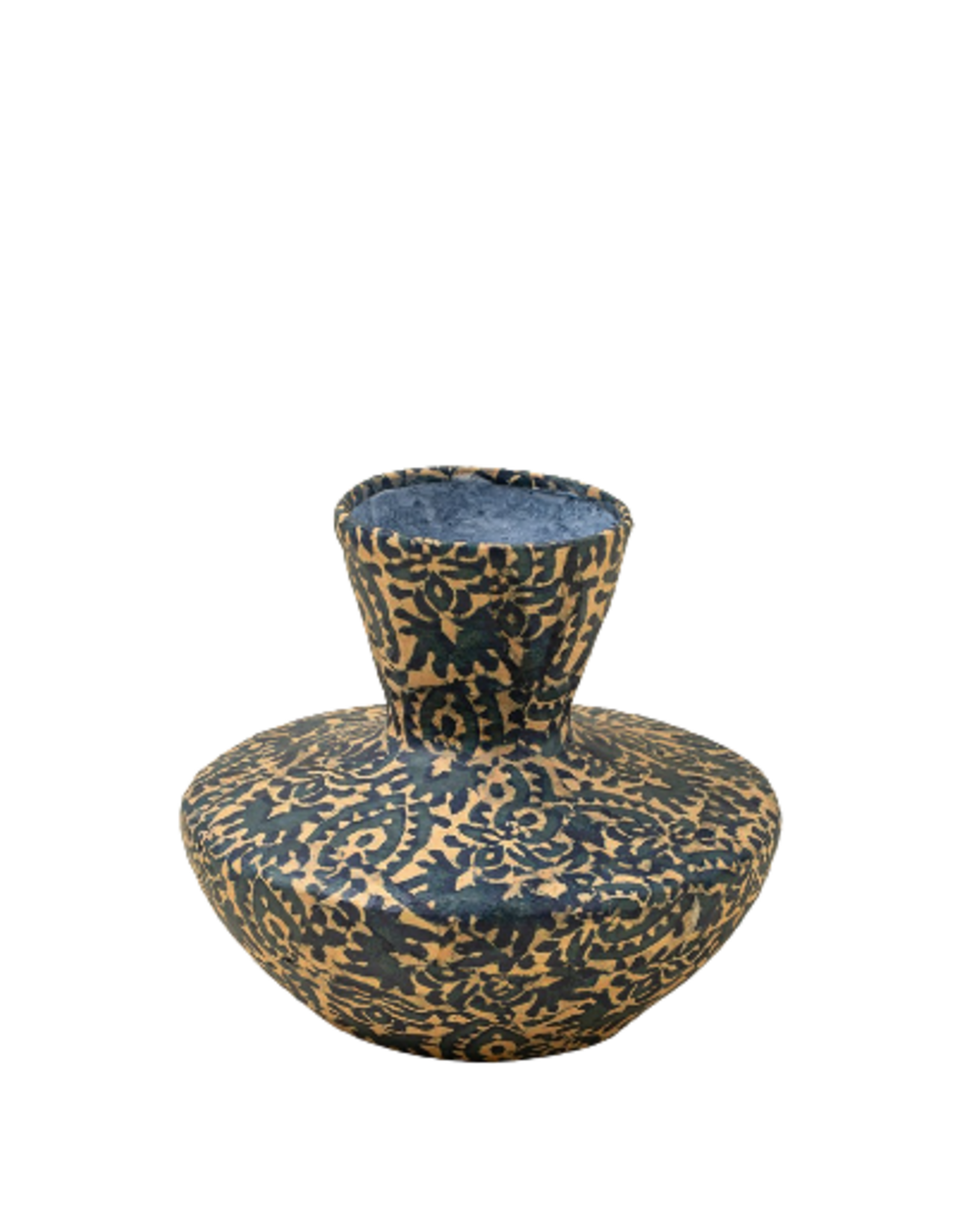 Patterned Paper Mache Vase